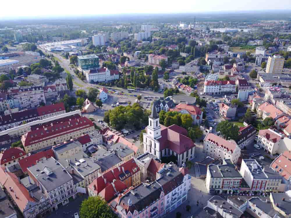 Zielona Góra z lotu ptaka